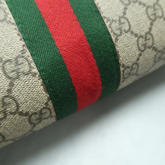 GUCCI Ophidia Chain Small Brown Canvas Shoulder Bag 1126-012225 - Picture 7 of 12